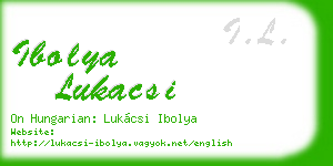ibolya lukacsi business card